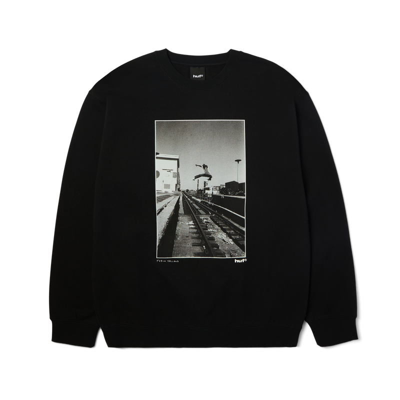 HUF Taking The Leap Crewneck Sweatshirt Black