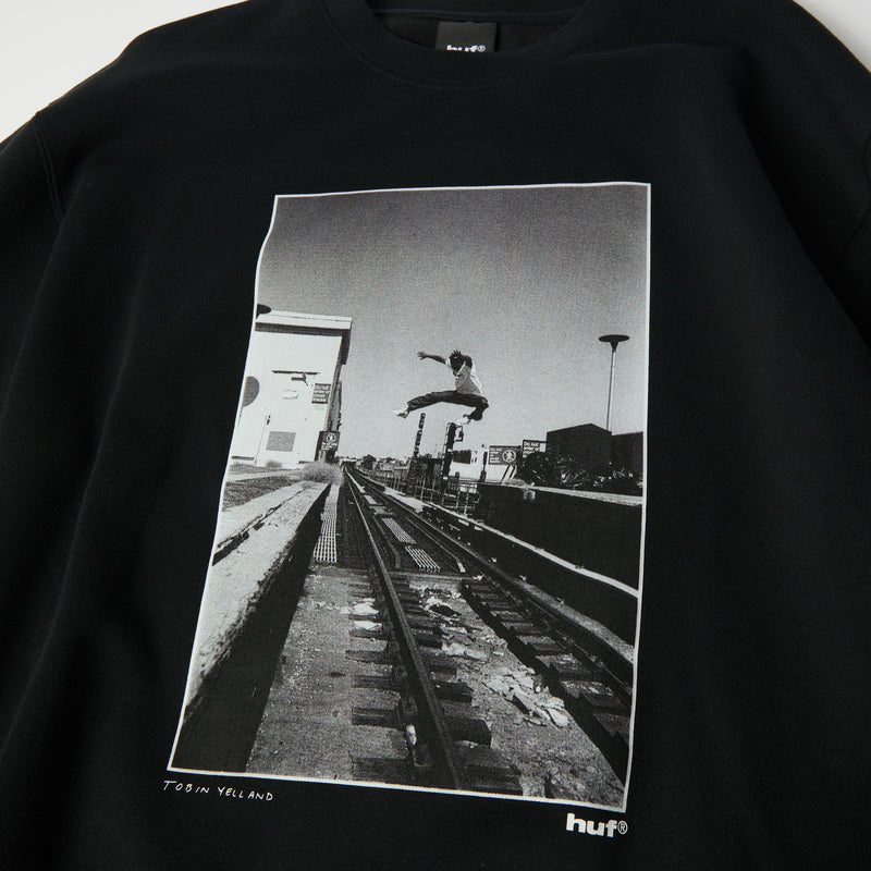 HUF Taking The Leap Crewneck Sweatshirt Black