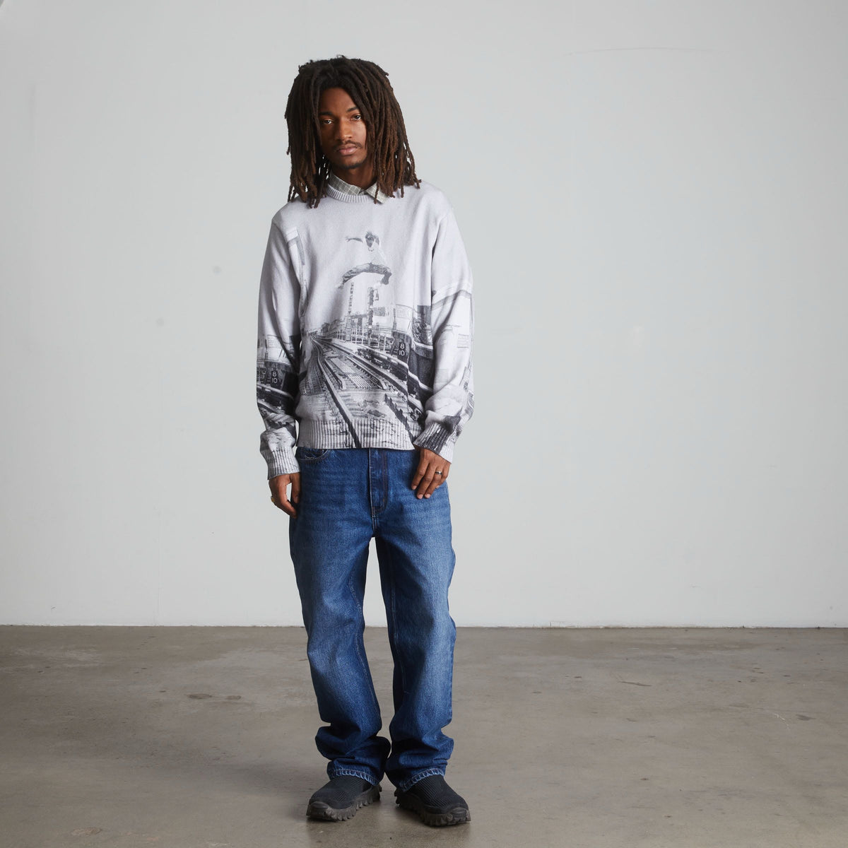HUF Taking The Leap Crewneck Sweater Multi