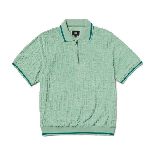 Huf Tether Jacquard Terry Top Jade