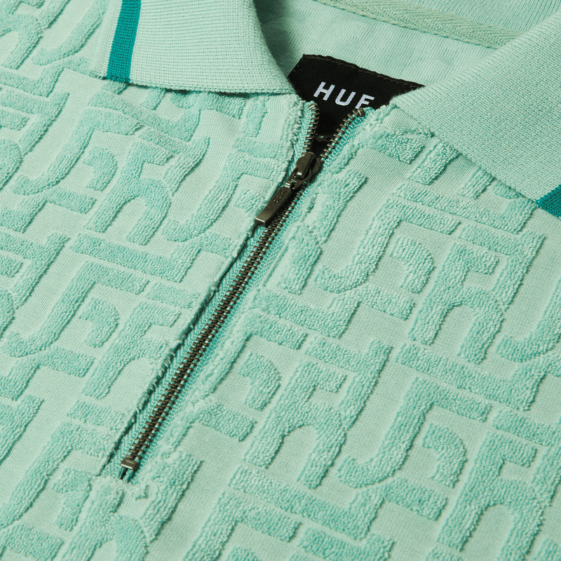 Huf Tether Jacquard Terry Top Jade