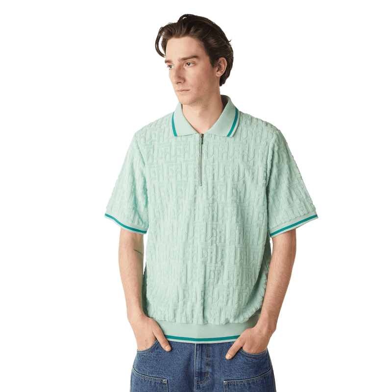 Huf Tether Jacquard Terry Top Jade