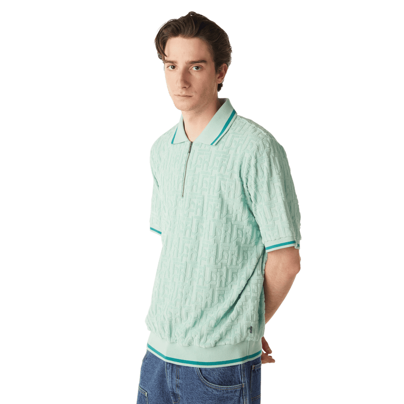 Huf Tether Jacquard Terry Top Jade
