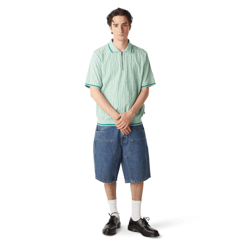 Huf Tether Jacquard Terry Top Jade