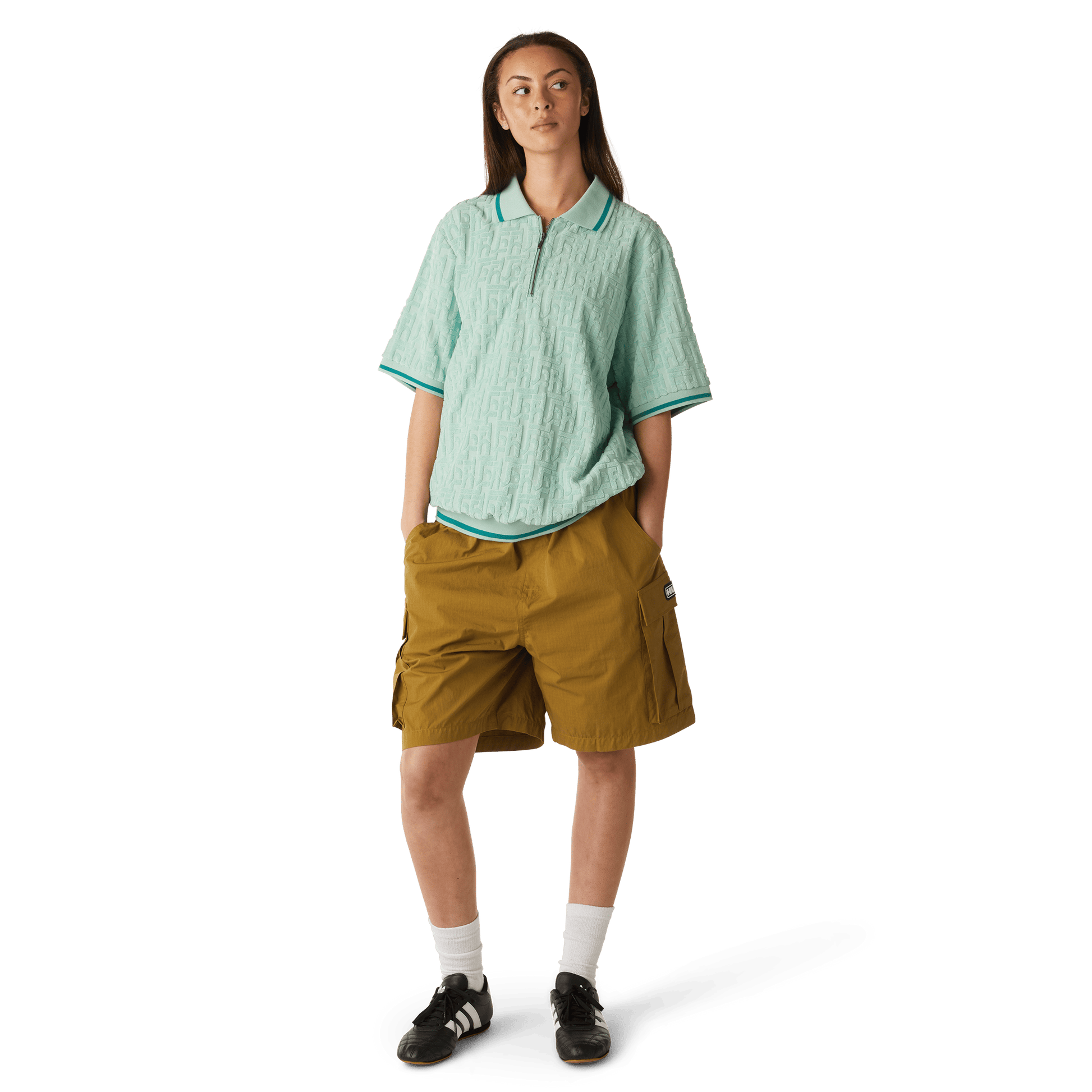Huf Tether Jacquard Terry Top Jade
