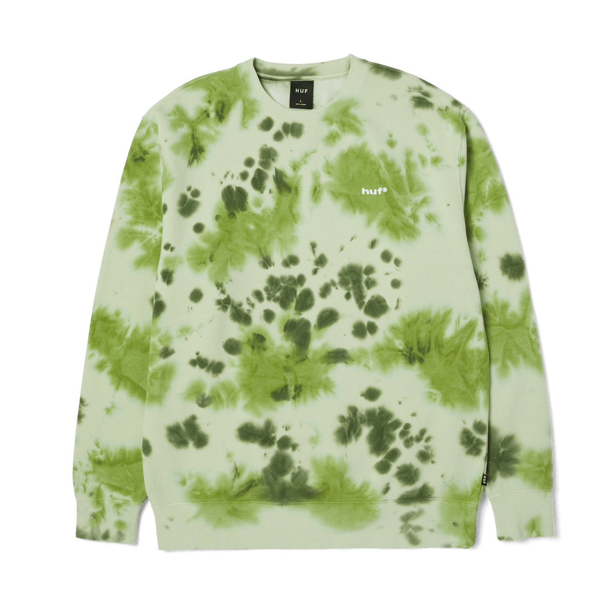Huf Tie Dye 89 Logo Crewneck Sweatshirt Green