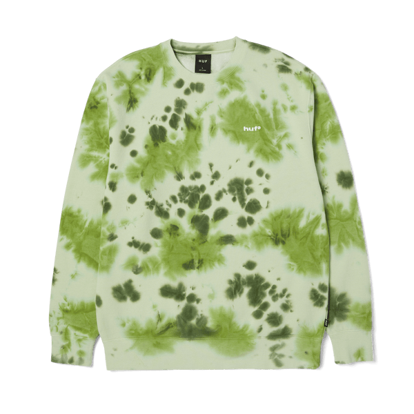 Huf Tie Dye 89 Logo Crewneck Sweatshirt Green