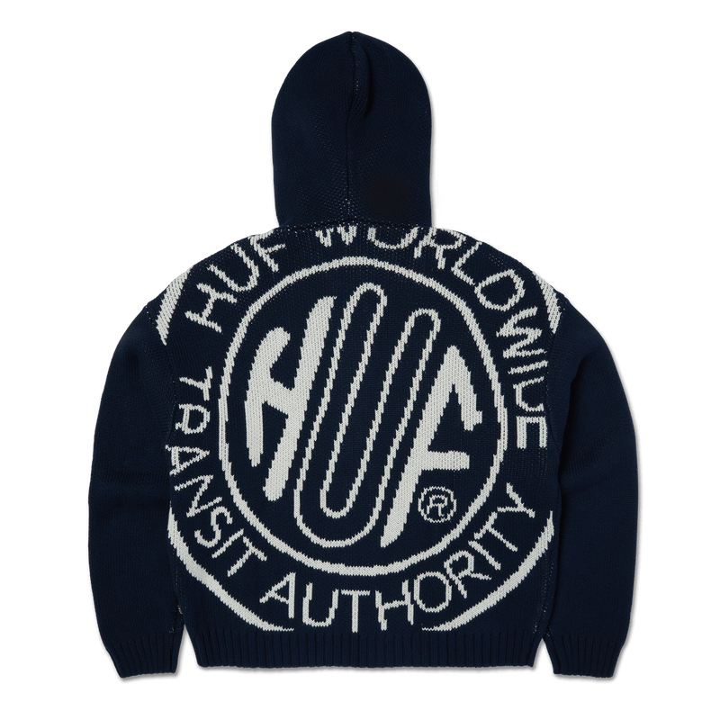 Huf Token Zip Hooded Sweater Navy