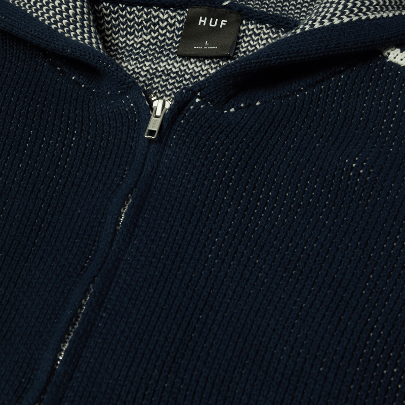 Huf Token Zip Hooded Sweater Navy