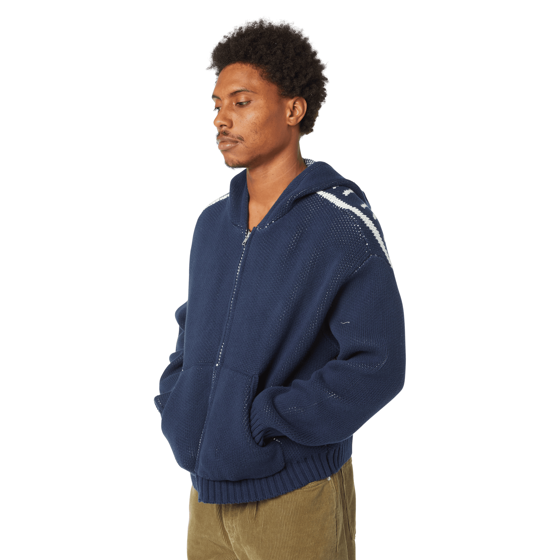 Huf Token Zip Hooded Sweater Navy