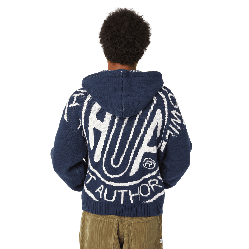 Huf Token Zip Hooded Sweater Navy