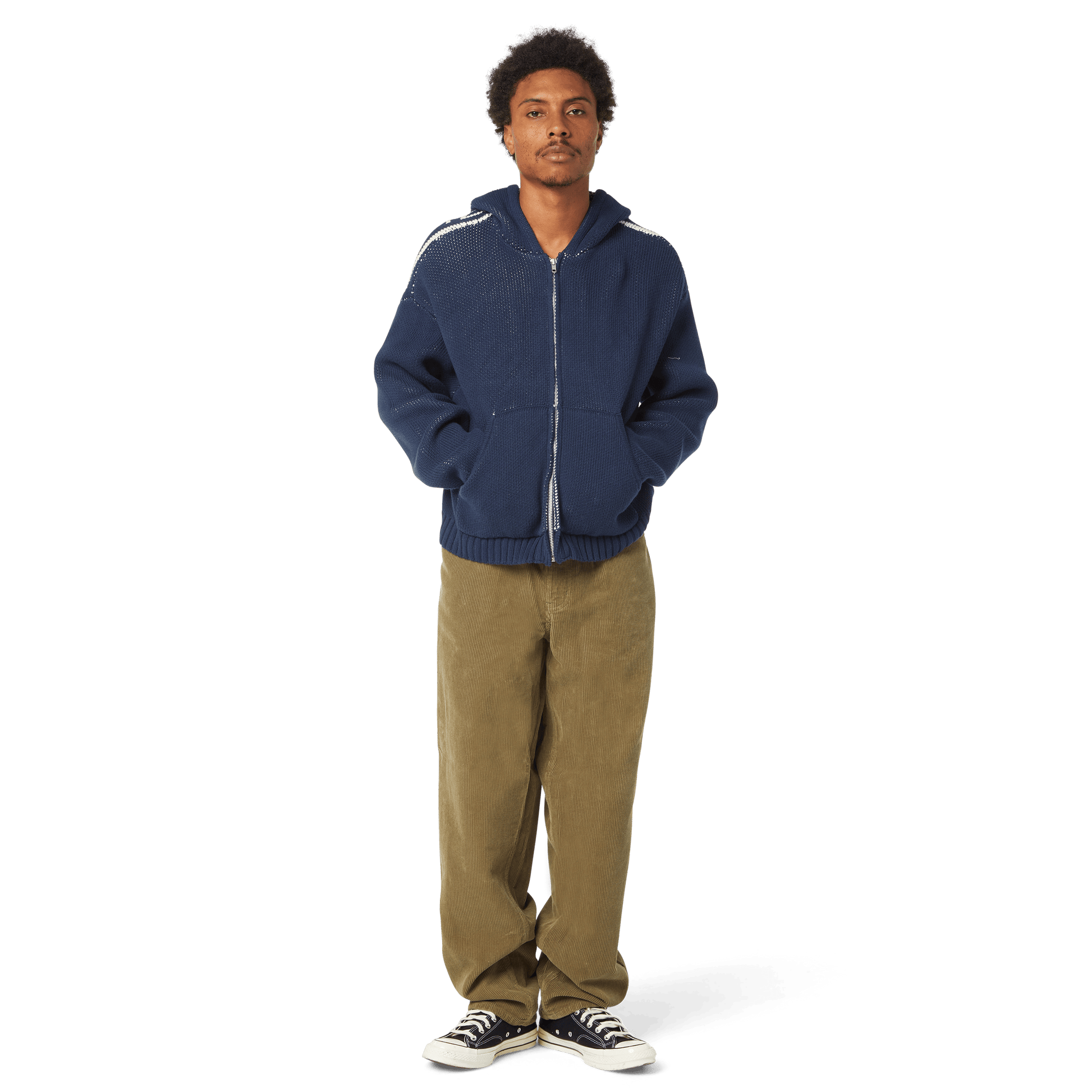 Huf Token Zip Hooded Sweater Navy