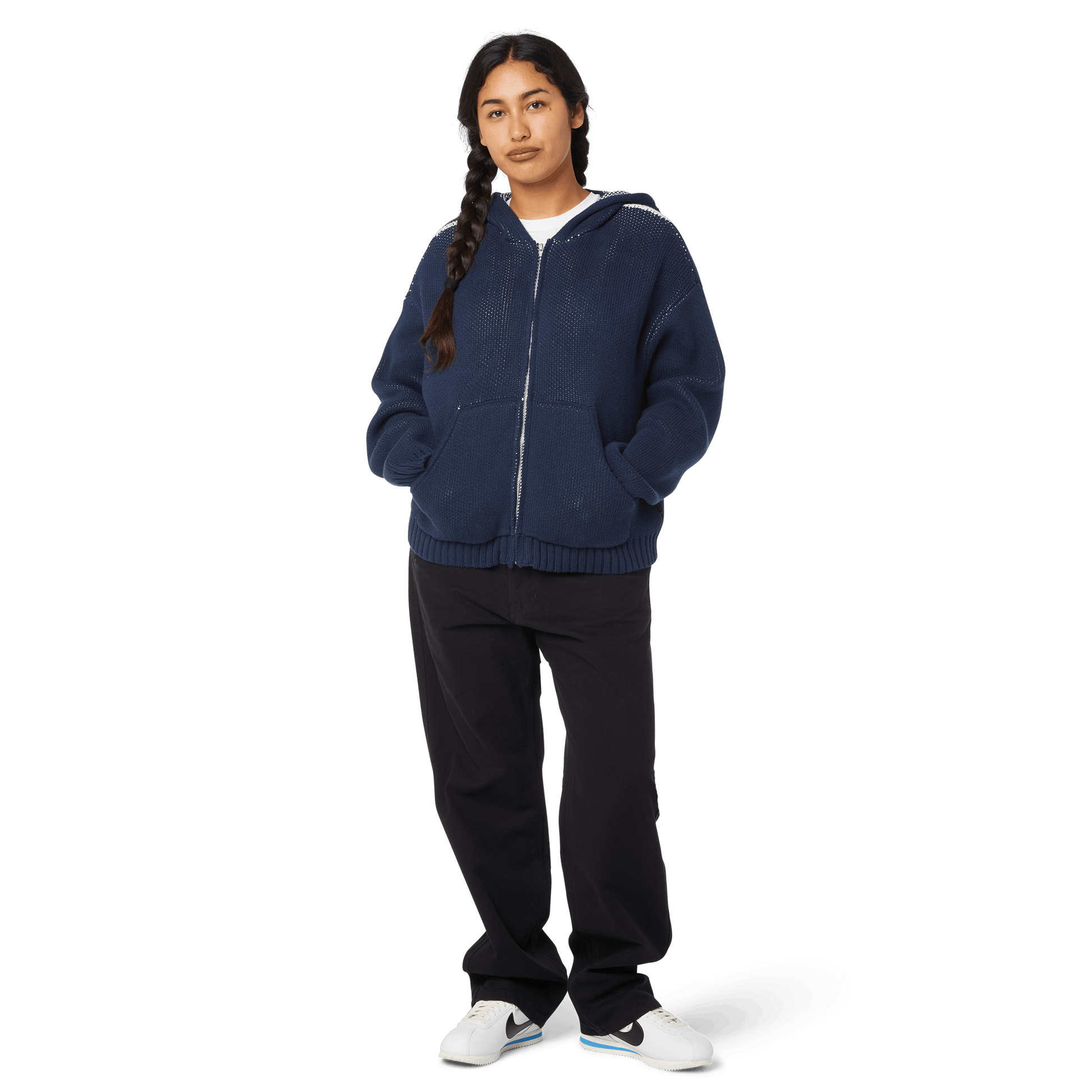 Huf Token Zip Hooded Sweater Navy