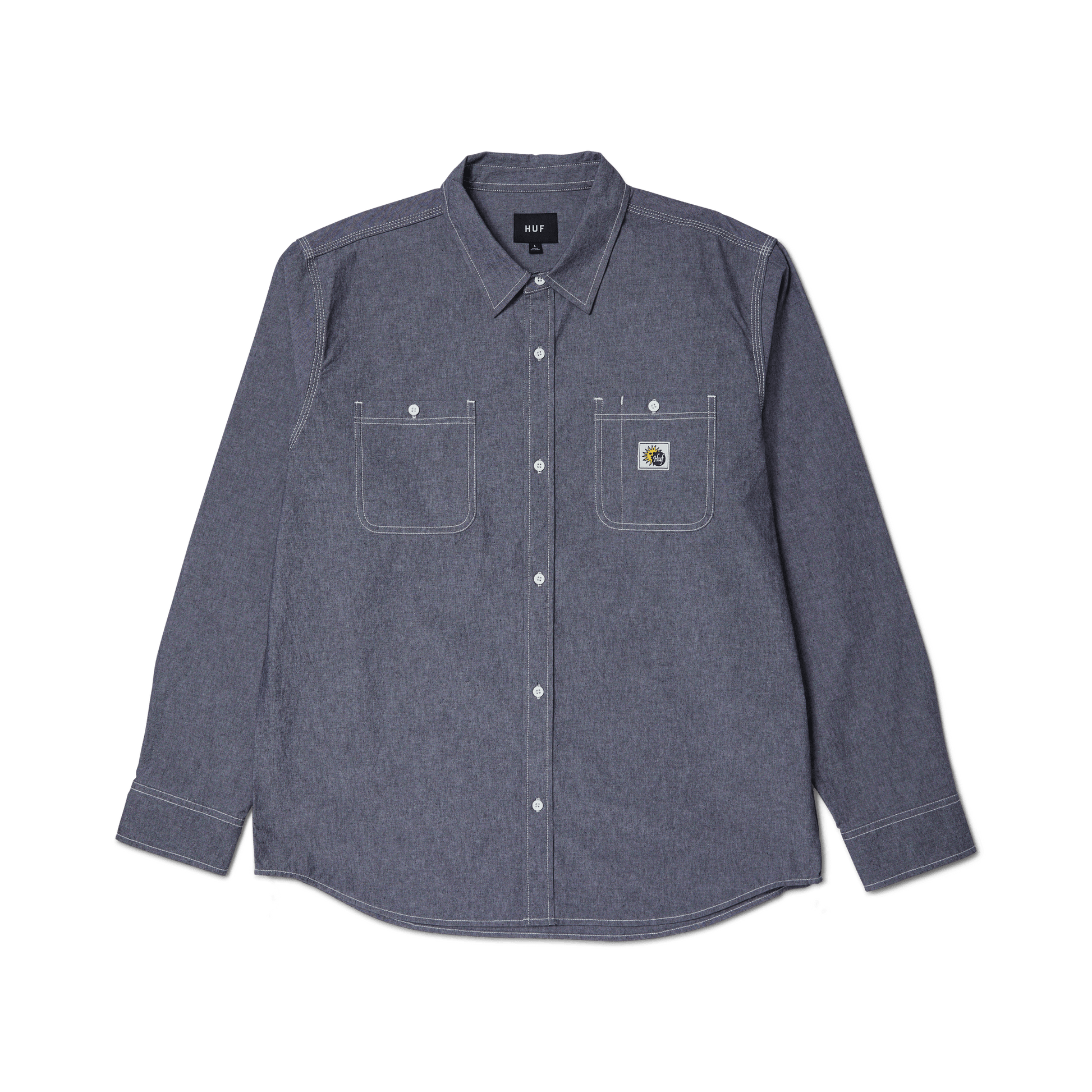 Huf Total Eclipse Chambray Shirt Black