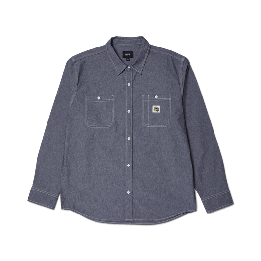 Huf Total Eclipse Chambray Shirt Black