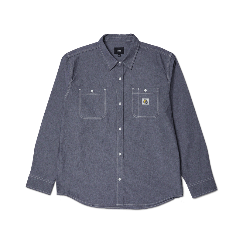 Huf Total Eclipse Chambray Shirt Black