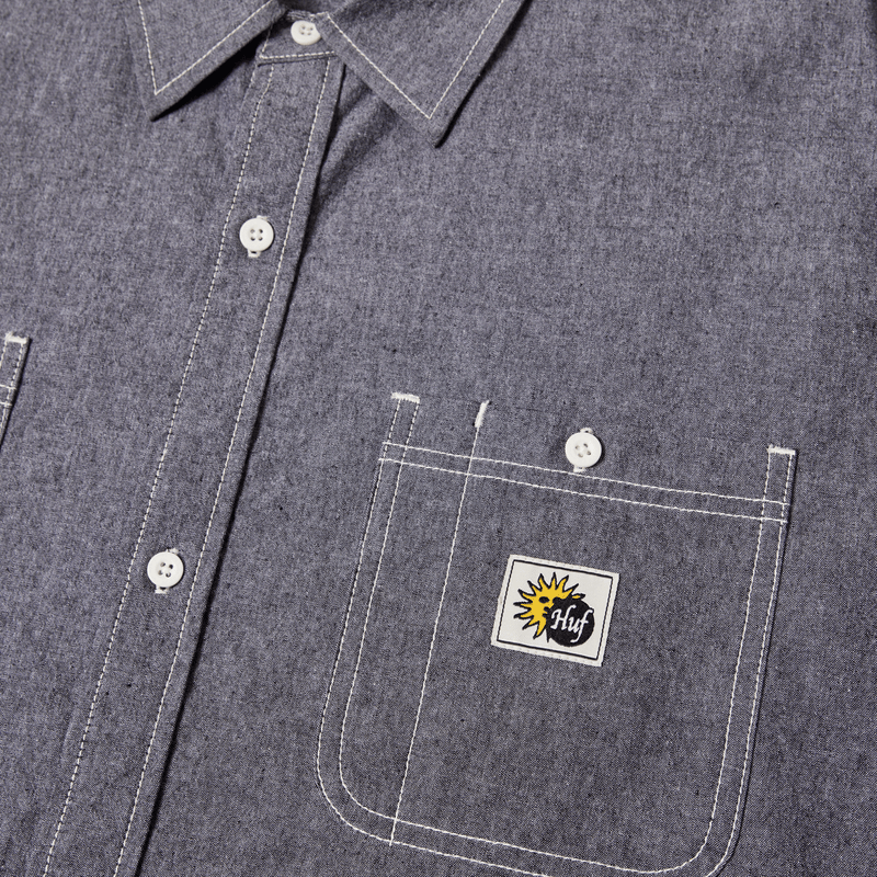 Huf Total Eclipse Chambray Shirt Black