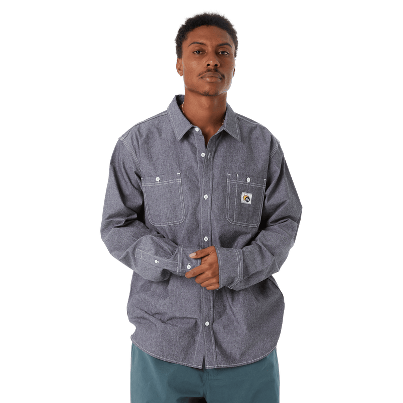 Huf Total Eclipse Chambray Shirt Black
