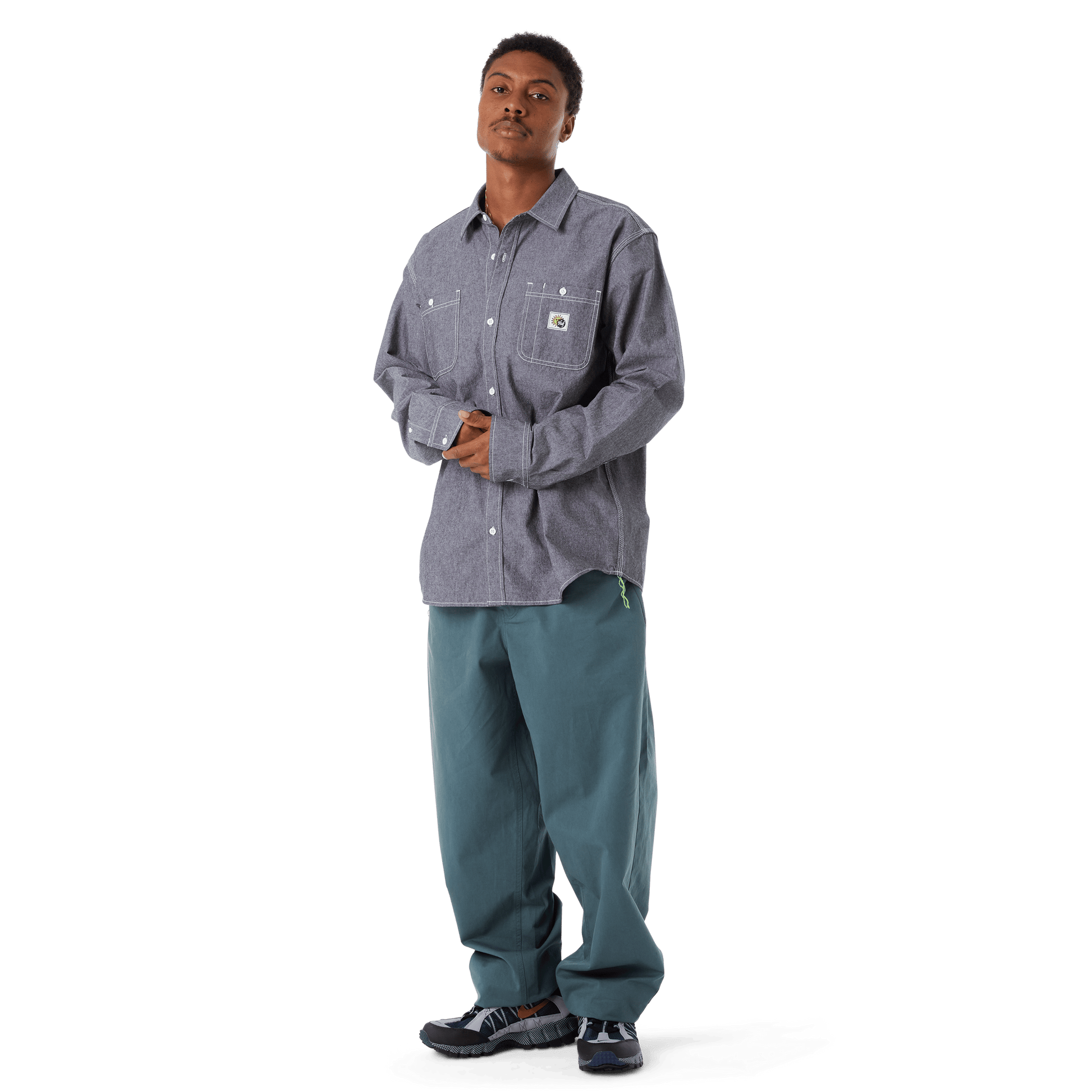 Huf Total Eclipse Chambray Shirt Black