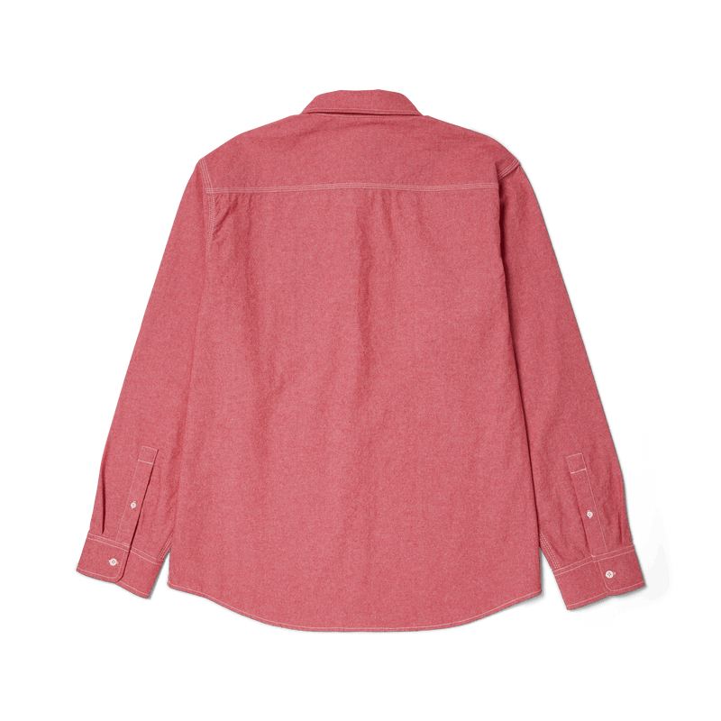 Huf Total Eclipse Chambray Shirt Red