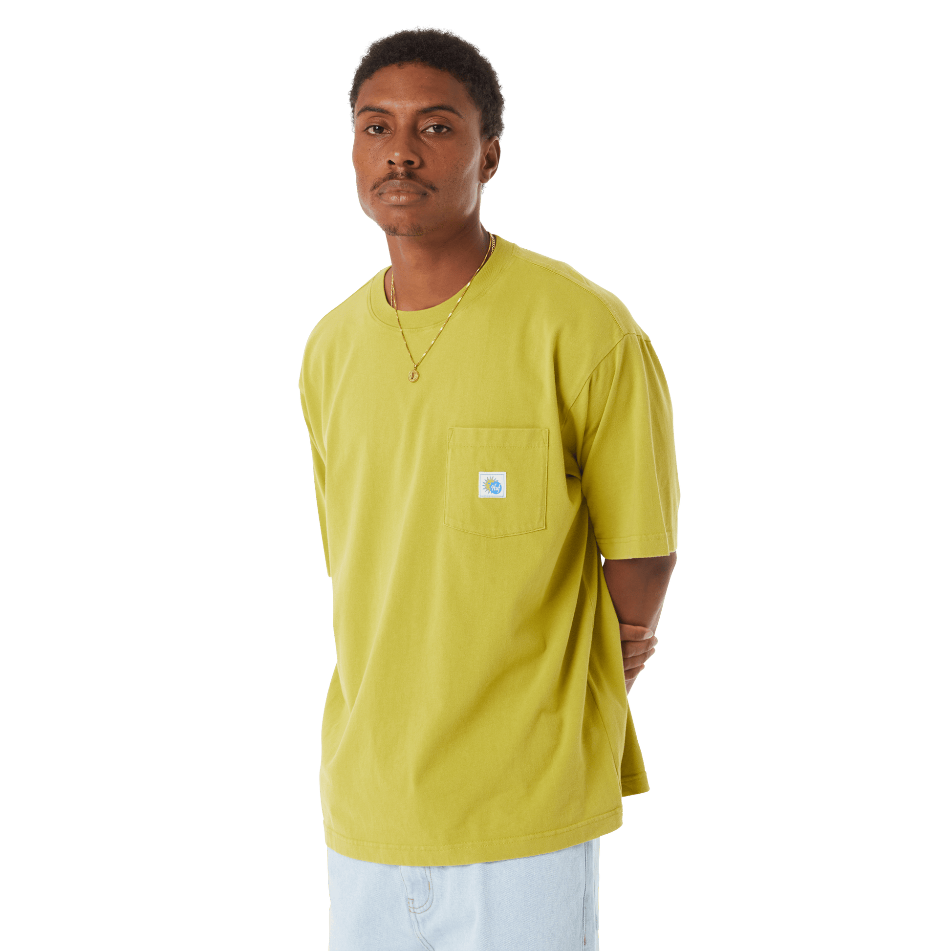 Huf Total Eclipse Knit Boxy Top Moss