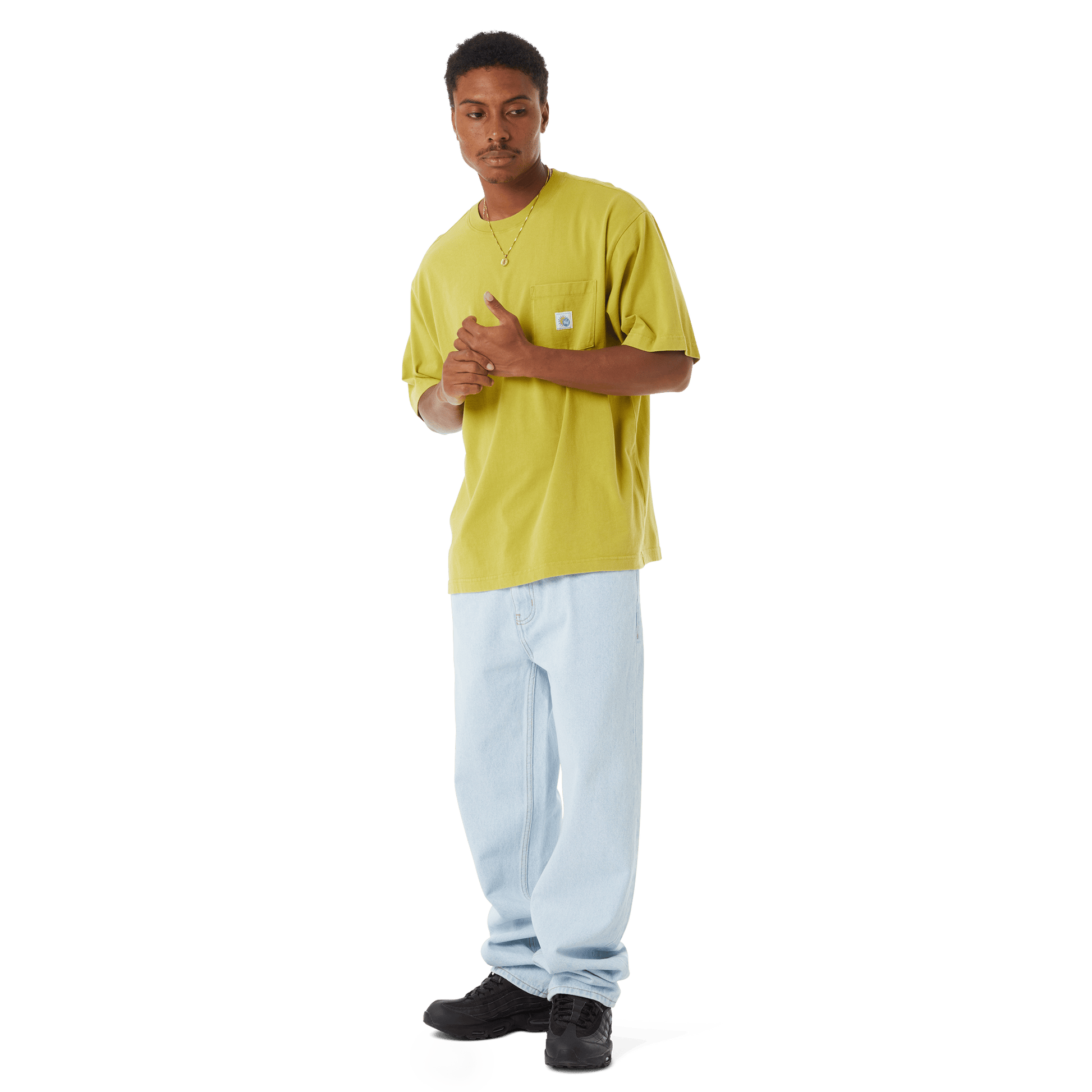 Huf Total Eclipse Knit Boxy Top Moss