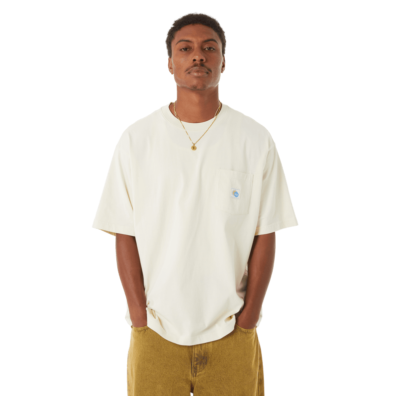 Huf Total Eclipse Knit Boxy Top Natural