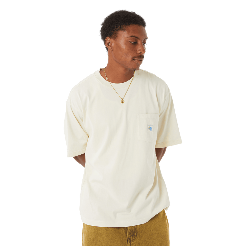 Huf Total Eclipse Knit Boxy Top Natural