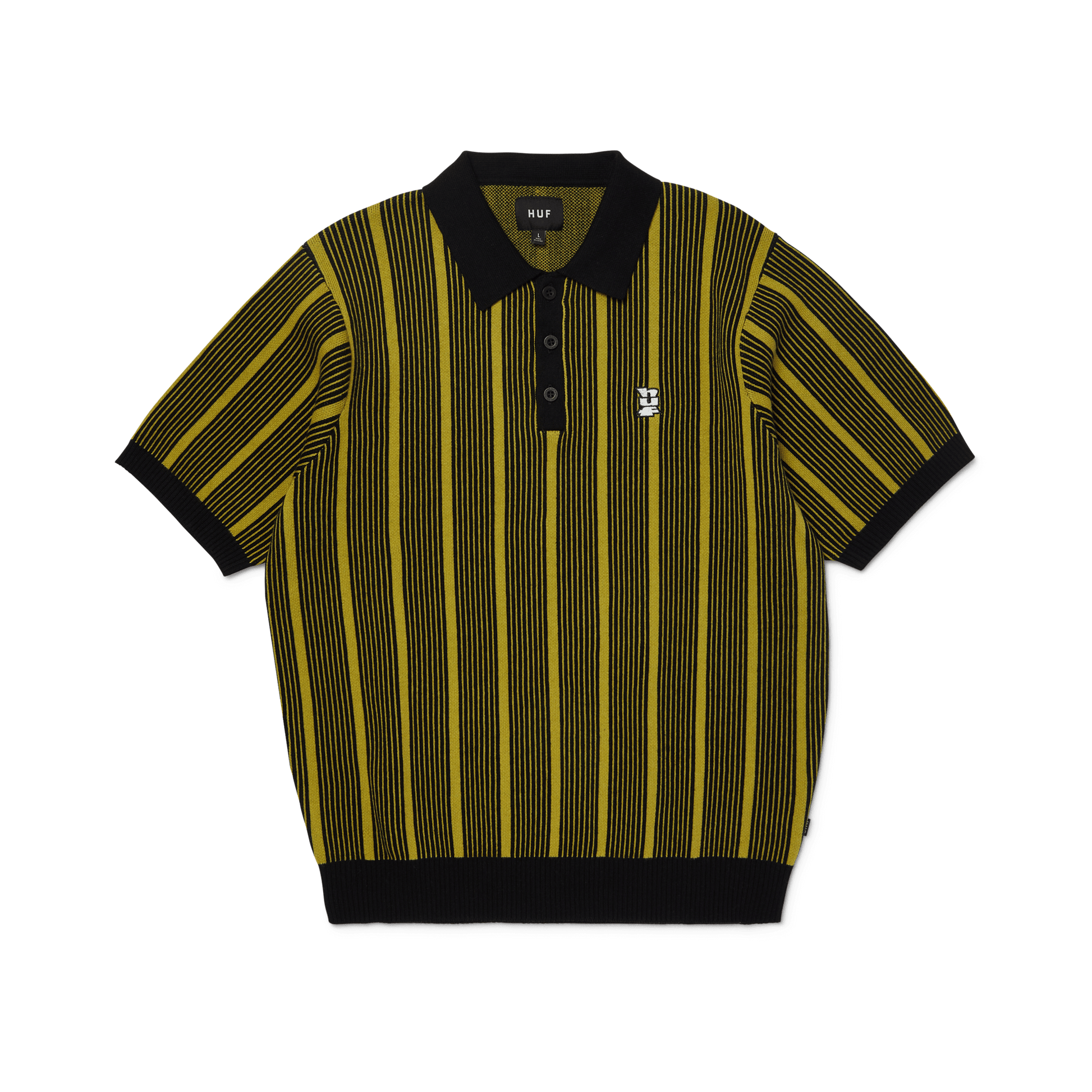 Huf Trace Stripe Knit Top Moss
