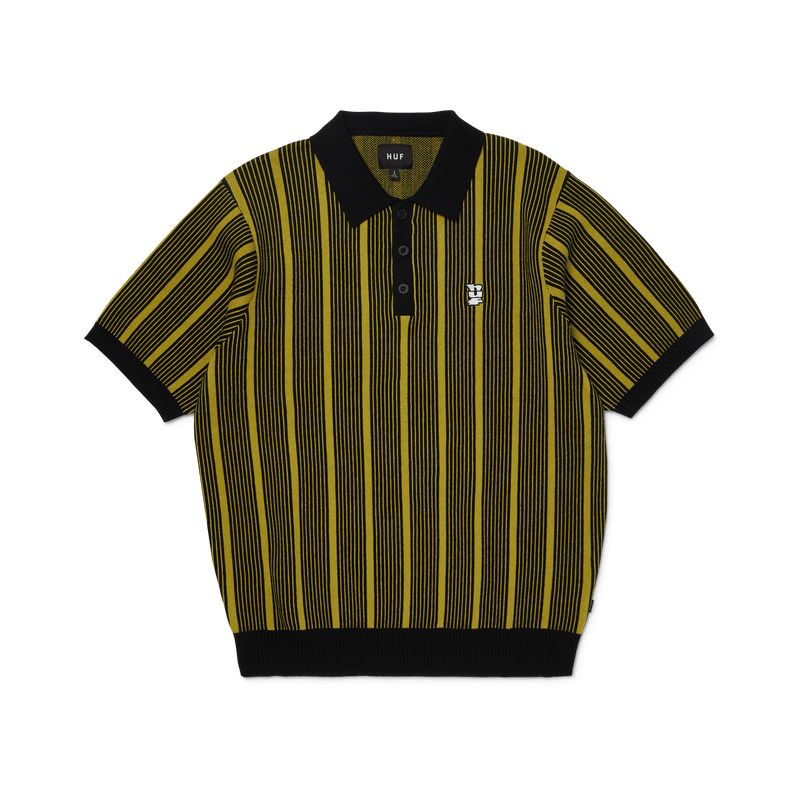 Huf Trace Stripe Knit Top Moss