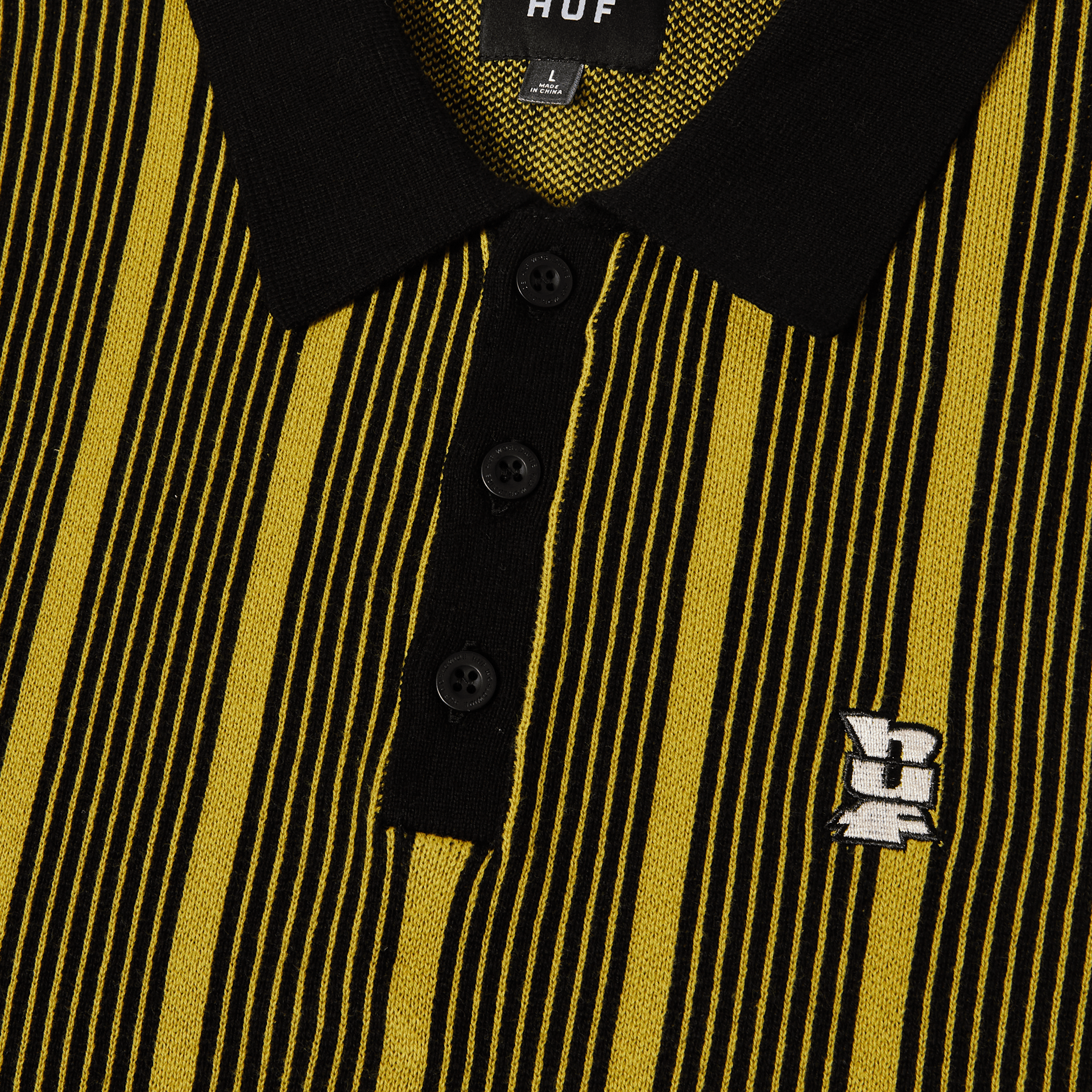 Huf Trace Stripe Knit Top Moss