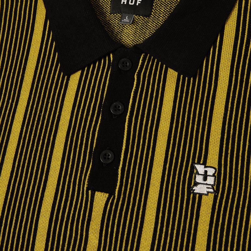 Huf Trace Stripe Knit Top Moss