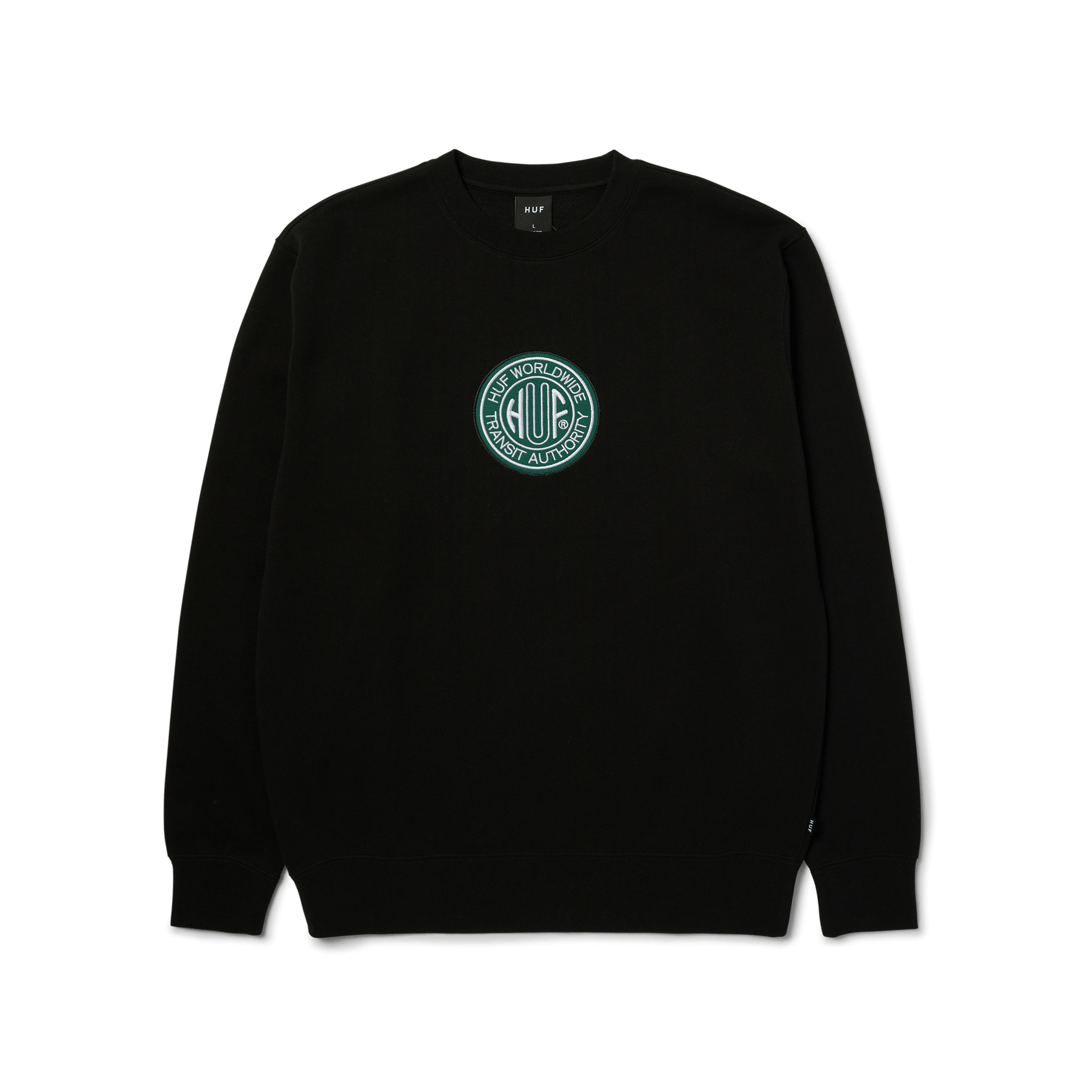 HUF Transit Authority Crewneck Sweatshirt Black