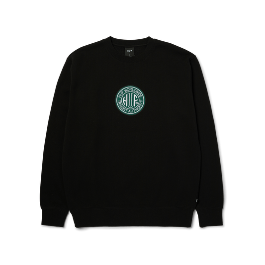 HUF Transit Authority Crewneck Sweatshirt Black