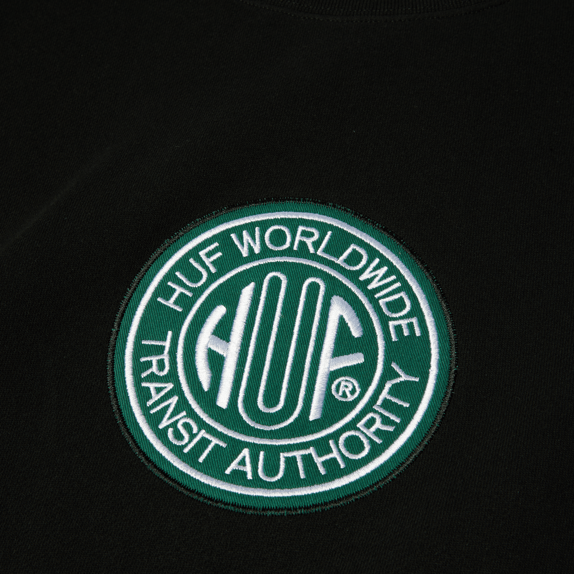 HUF Transit Authority Crewneck Sweatshirt Black