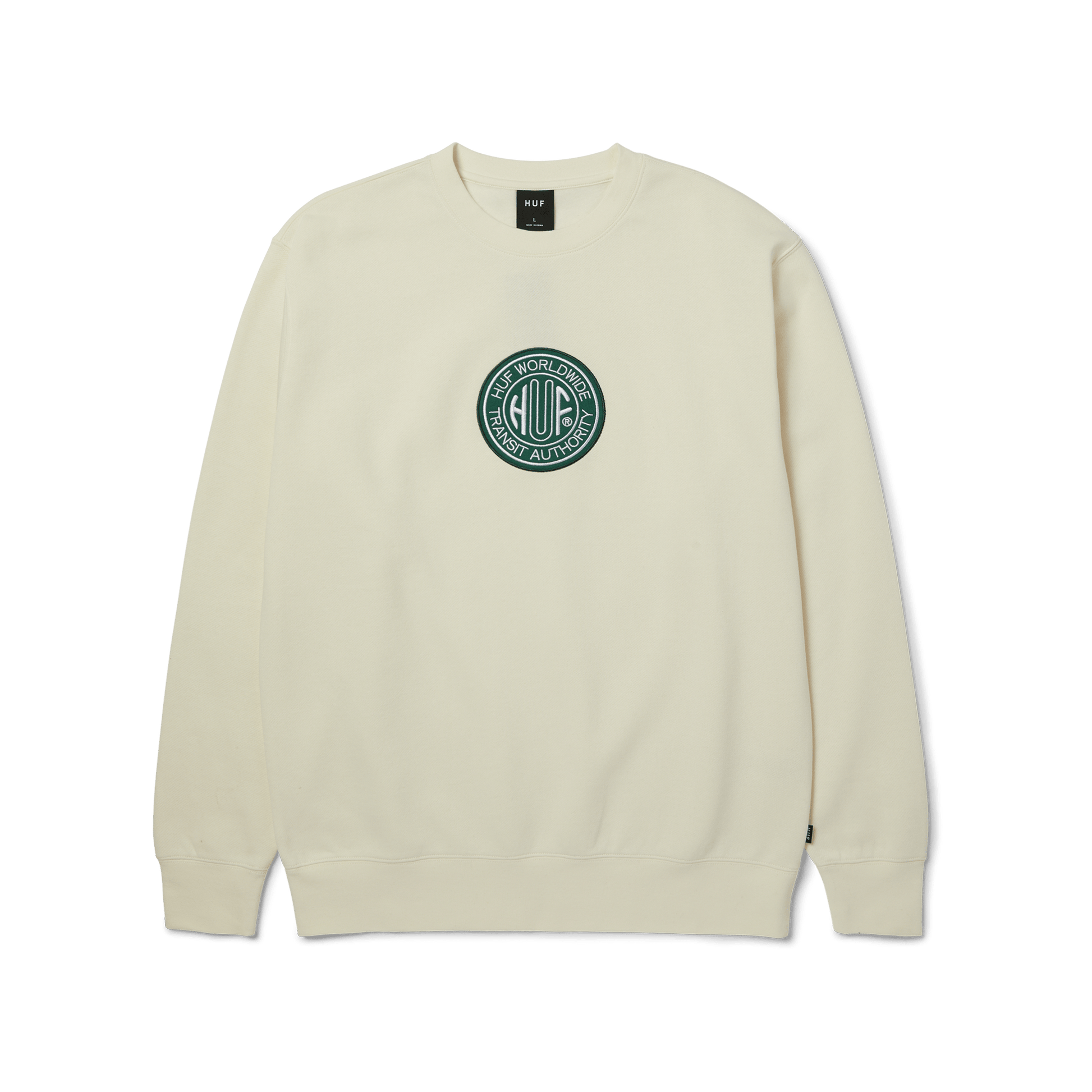 HUF Transit Authority Crewneck Sweatshirt Bleach