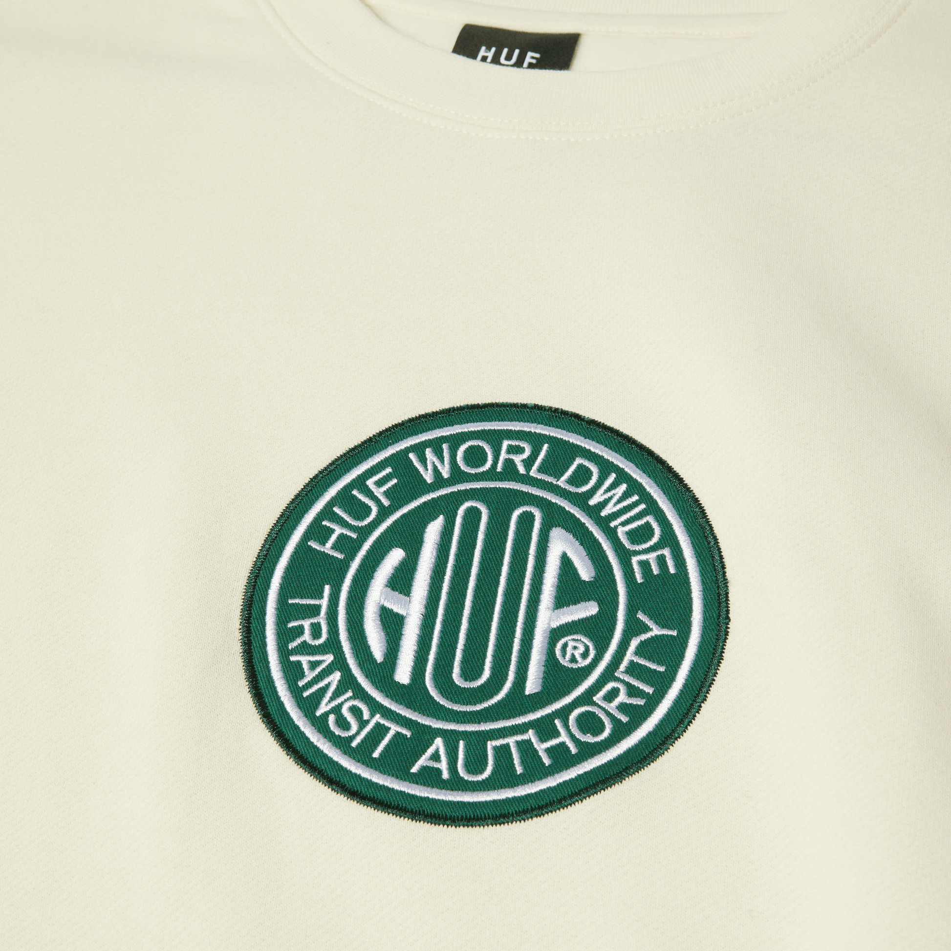 HUF Transit Authority Crewneck Sweatshirt Bleach