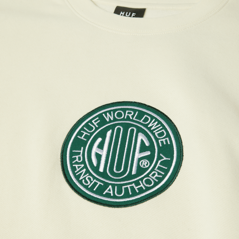 HUF Transit Authority Crewneck Sweatshirt Bleach