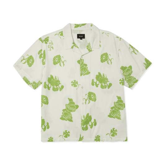 Huf Trip Flocked Resort Shirt White