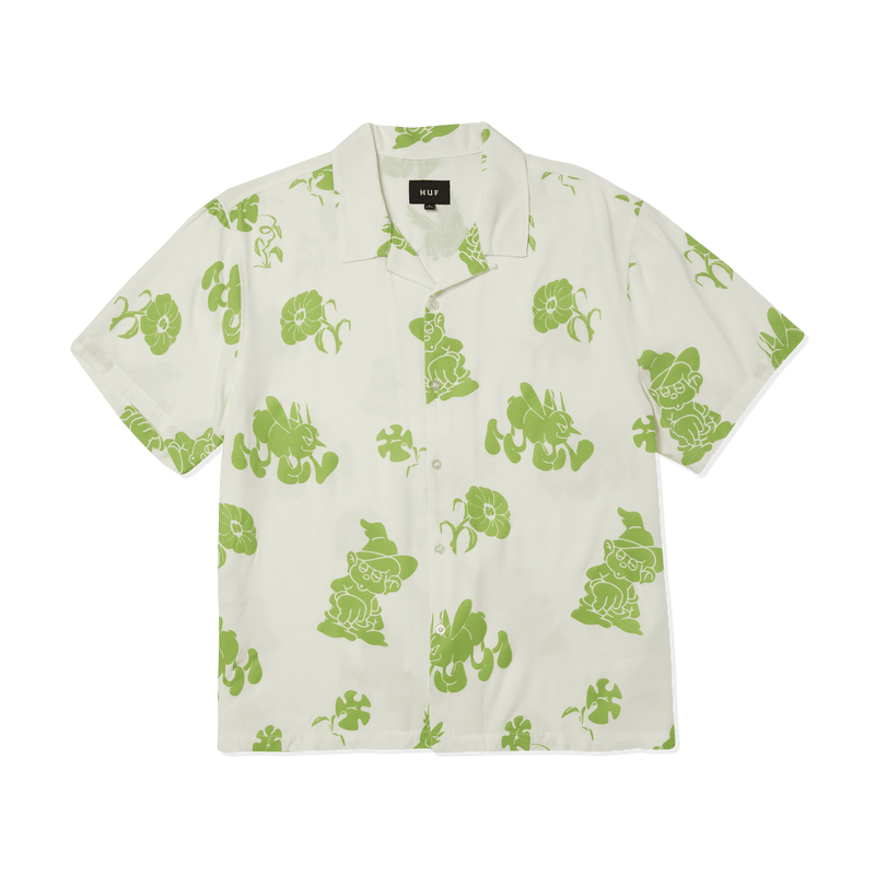 Huf Trip Flocked Resort Shirt White