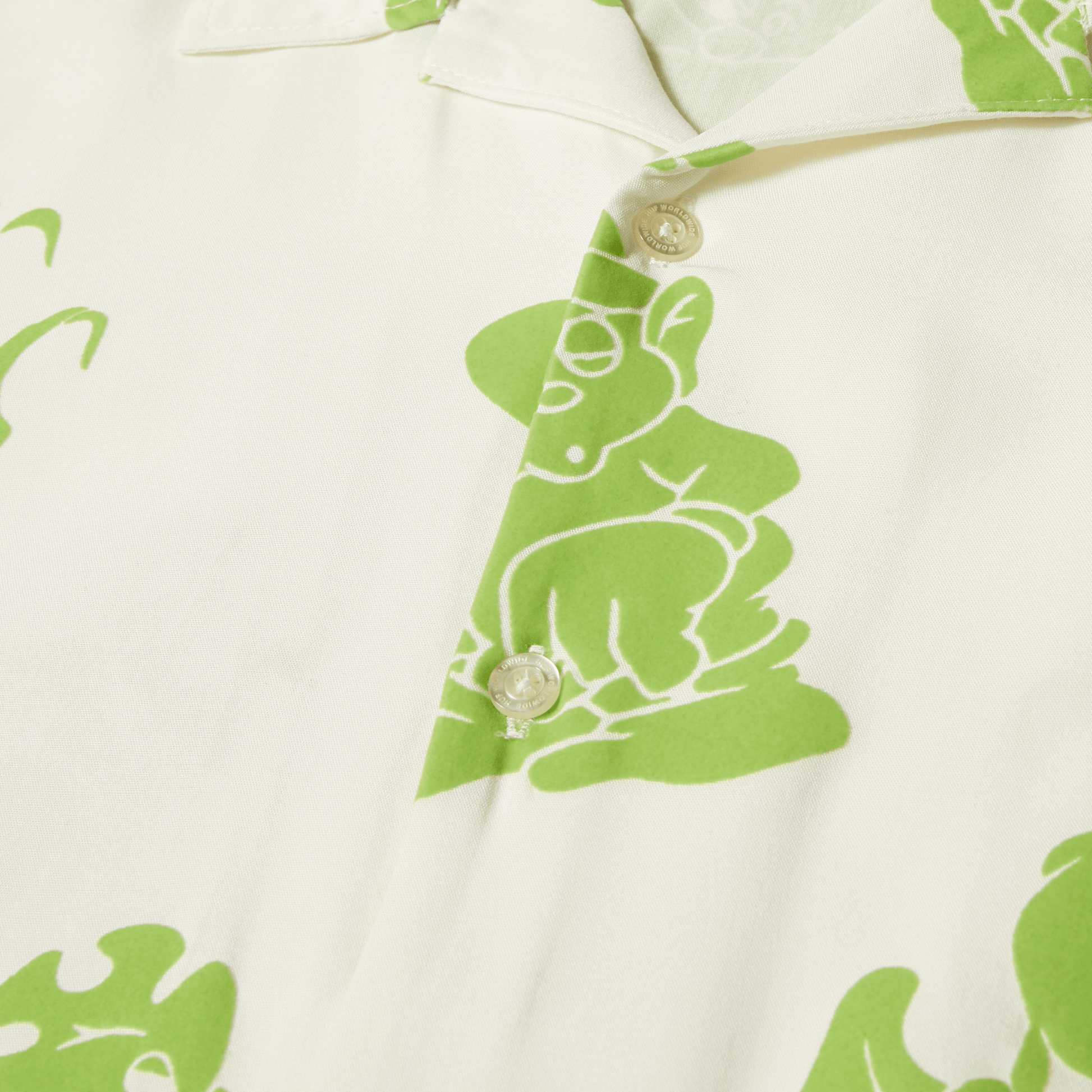 Huf Trip Flocked Resort Shirt White