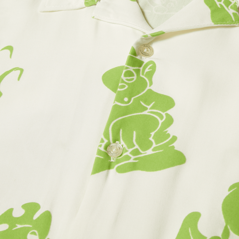 Huf Trip Flocked Resort Shirt White