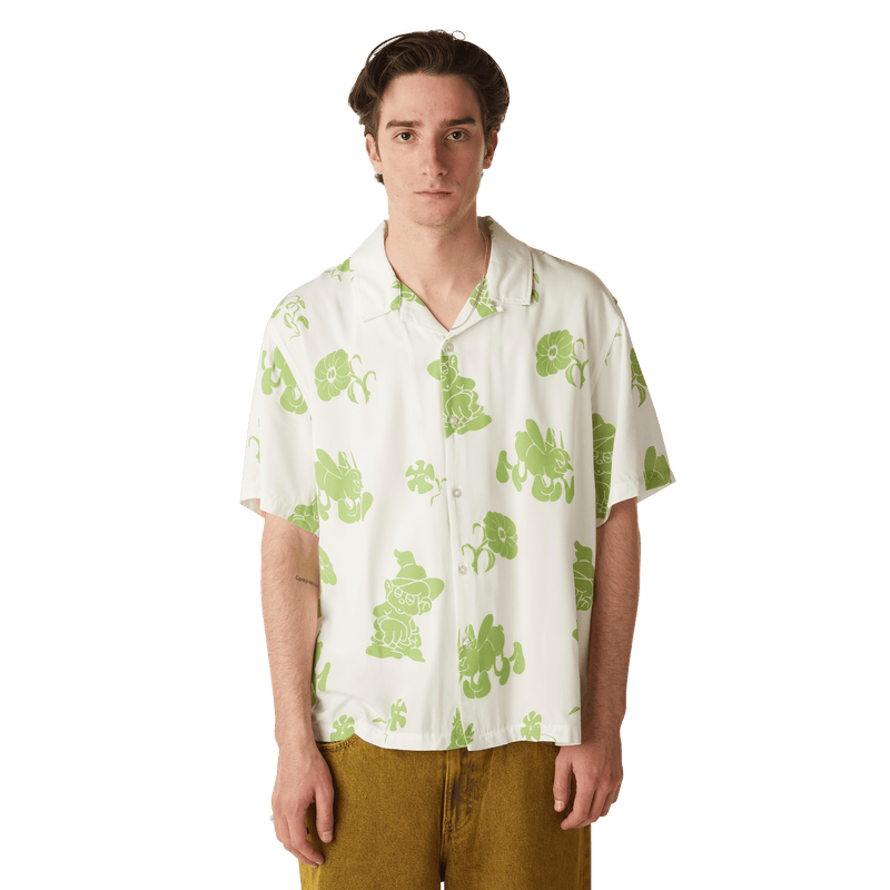 Huf Trip Flocked Resort Shirt White