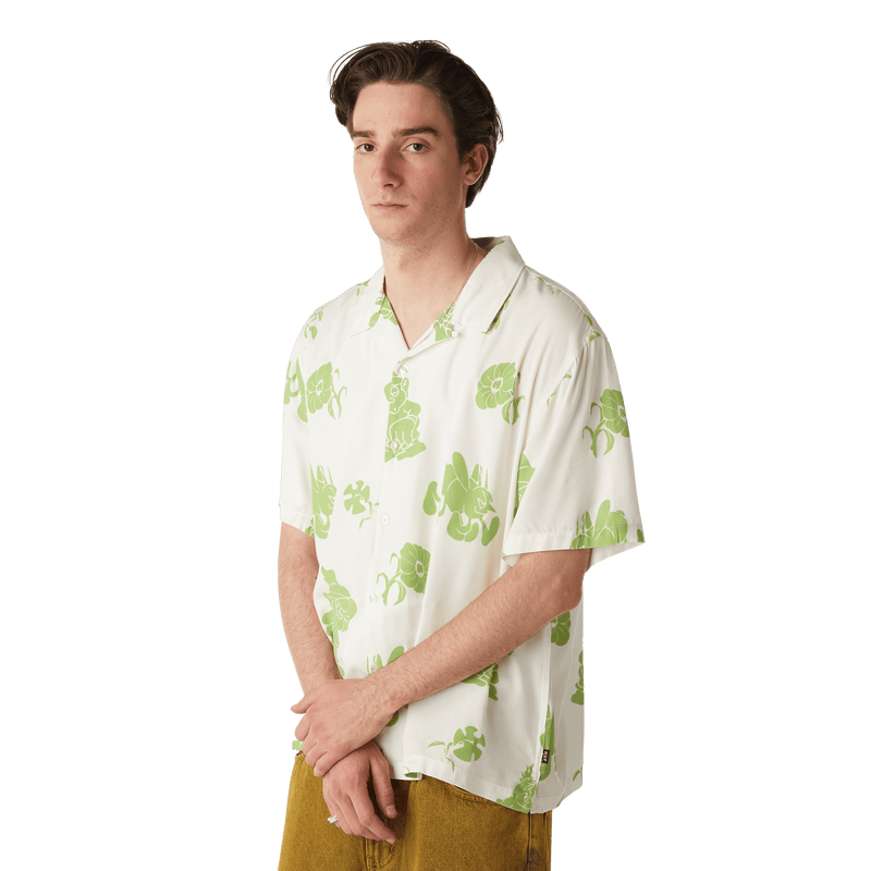 Huf Trip Flocked Resort Shirt White