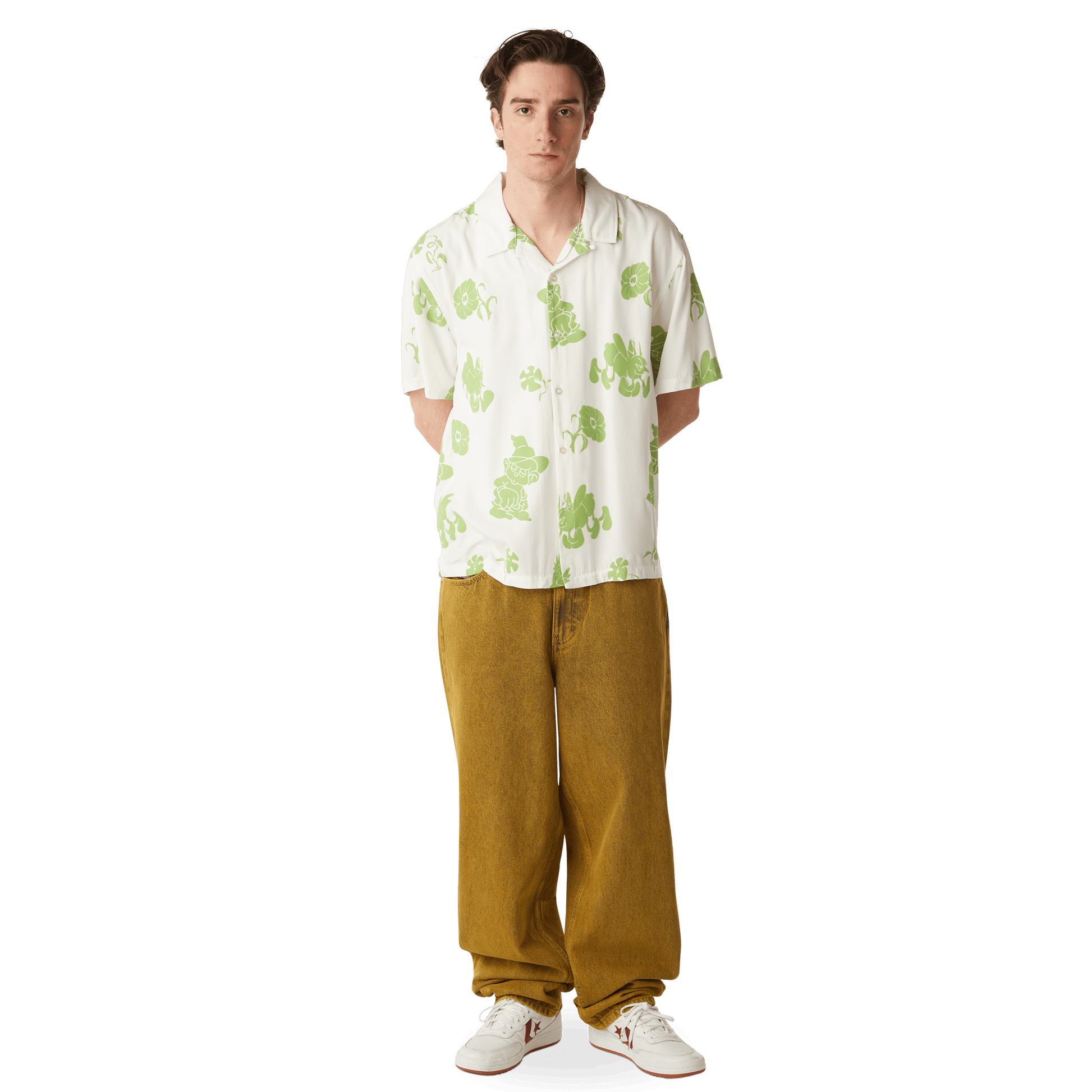 Huf Trip Flocked Resort Shirt White