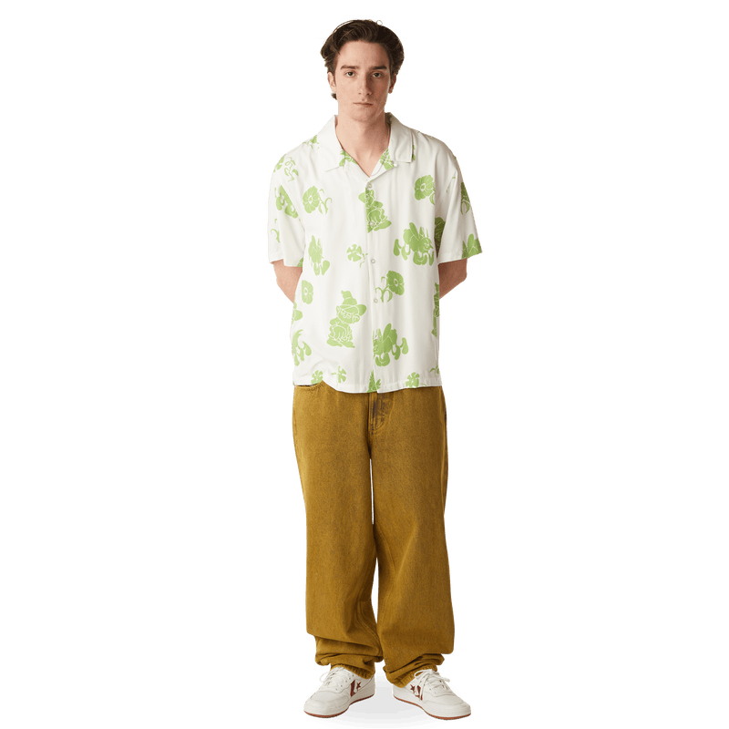 Huf Trip Flocked Resort Shirt White