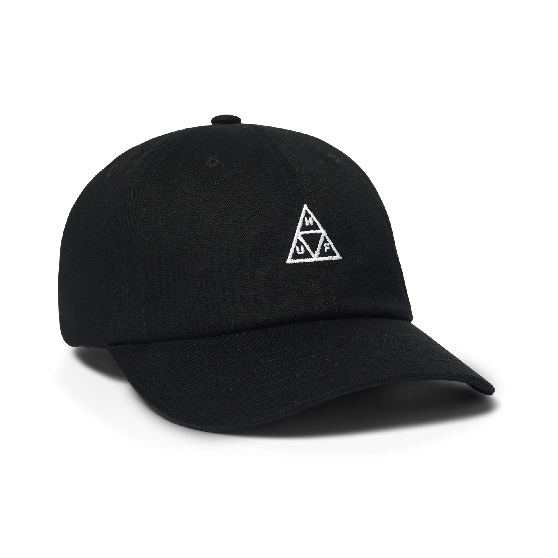 Huf Triple Triangle 6-Panel Curved-Visor Hat Black White