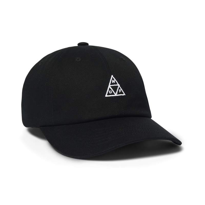 Huf Triple Triangle 6-Panel Curved-Visor Hat Black White