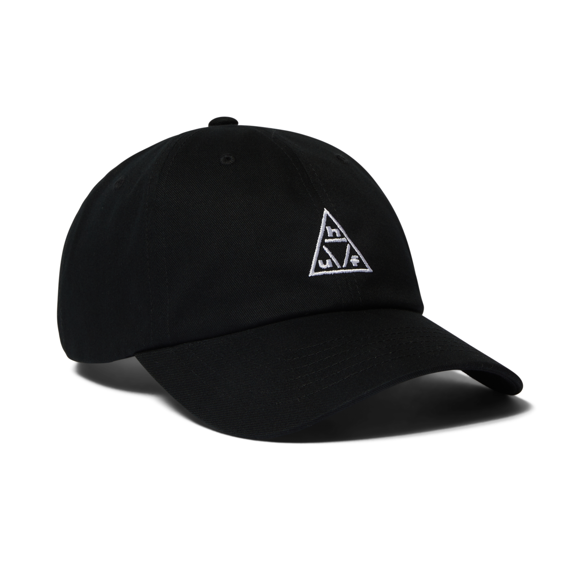 Huf Triple Triangle 6-Panel Curved-Visor Hat Black White