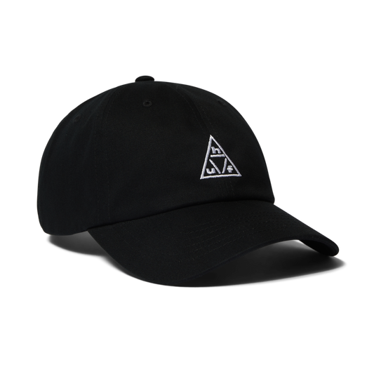 Huf Triple Triangle 6-Panel Curved-Visor Hat Black White
